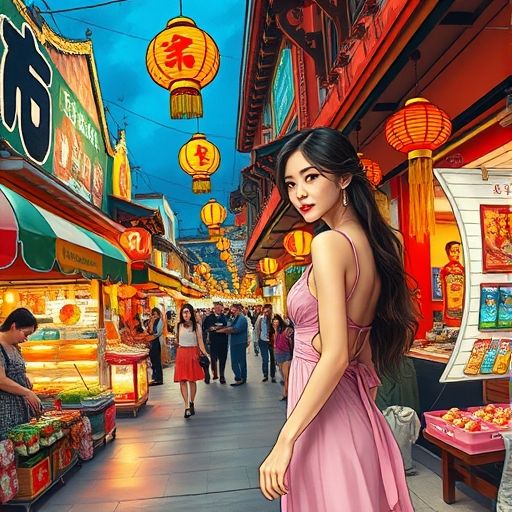 深圳夜市的热闹场景