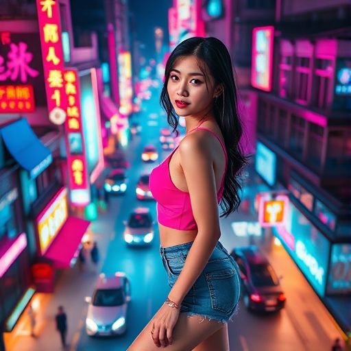 广州夜景展现繁华娱乐氛围