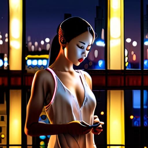 夜色中有人正在查看手机屏幕上的西安地图