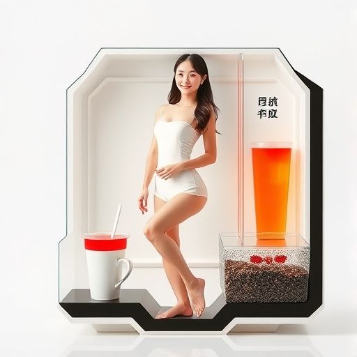 展示茶饮保温包装的细节