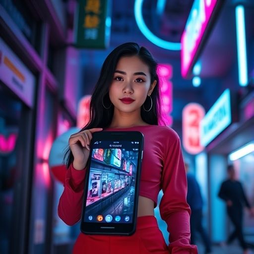 手机屏幕上的社交软件界面，显示正在沟通的场景