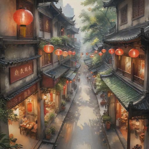 广州街头茶肆的温馨氛围