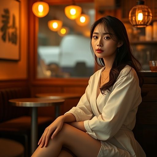 私密咖啡厅一角，光线温暖，氛围休闲私密