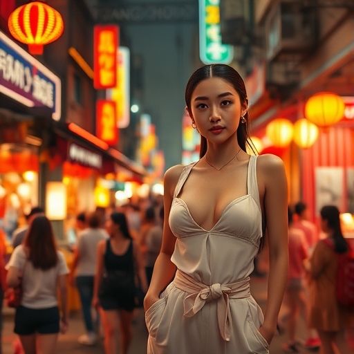 广州夜市街头展现热闹氛围