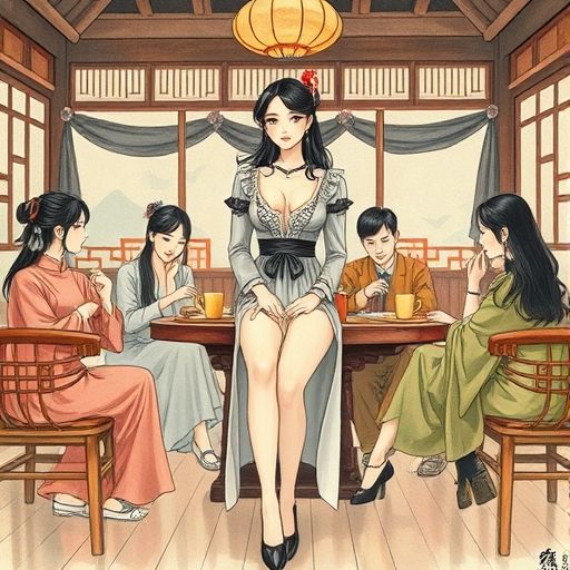 茶馆里的轻松社交氛围