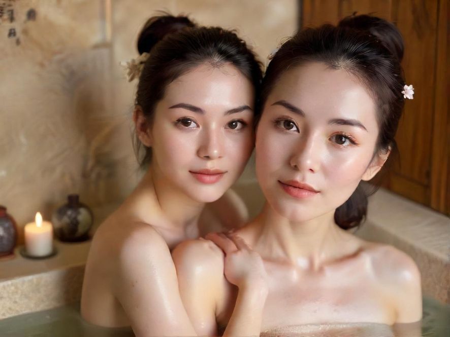 一位女士在深圳水疗中心享受极致放松的水疗体验。