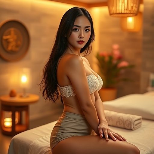 休闲会所内温馨舒适的按摩房间一角