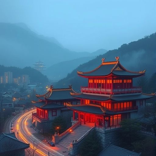 广州热闹的夜市街景照片