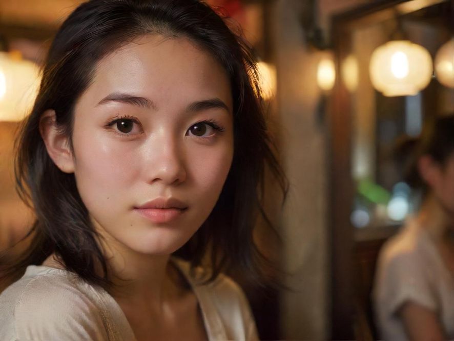 广州茶楼里，一位老阿姨正笑容满面地品尝着点心，阳光透过窗户洒在她身上，营造出温馨的氛围。