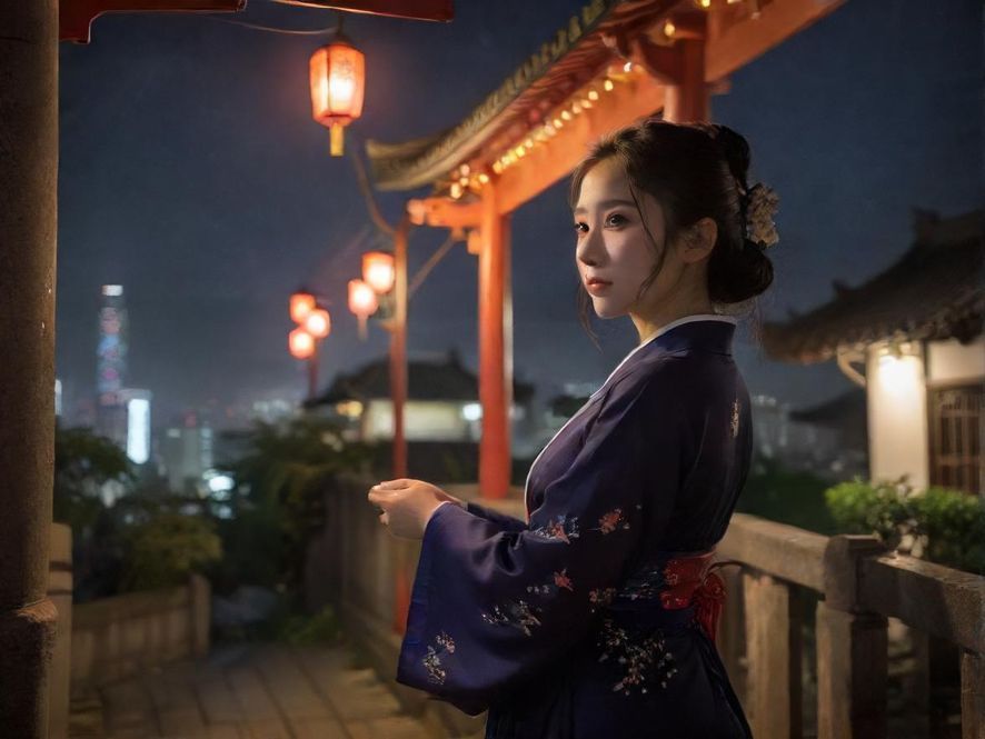都市夜景下的霓虹灯与高楼，象征着城市中隐藏的秘密空间