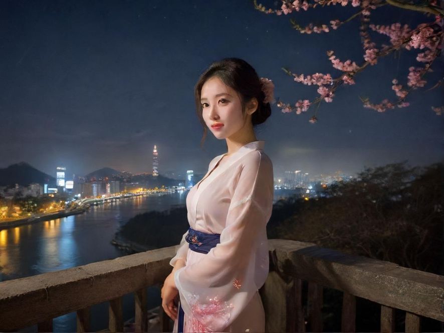 广州夜景鸟瞰图