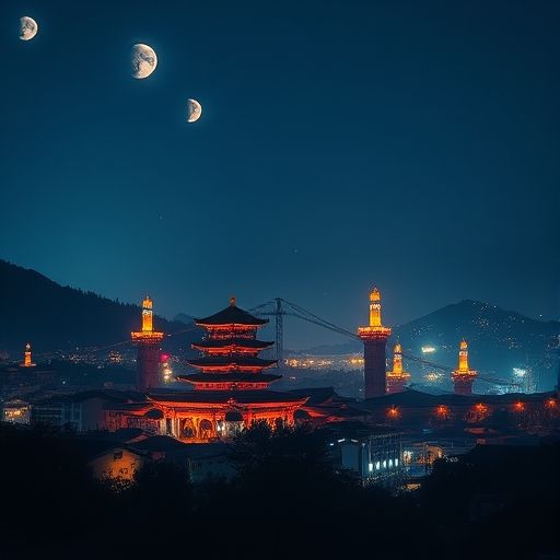 深圳某休闲会所的夜晚入口，灯光璀璨