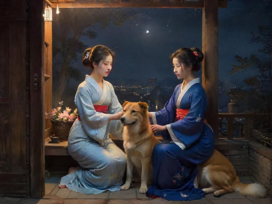 犬马之家入口夜场娱乐区浪漫灯光