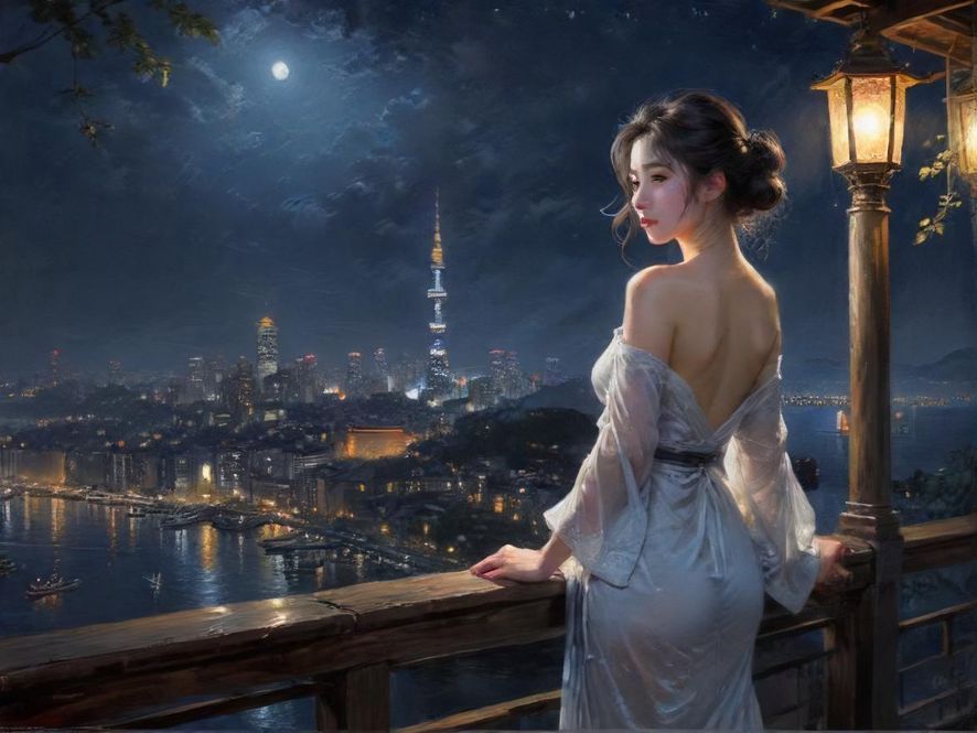 一个用户在夜晚的都市背景下，手持手机浏览一个类似百花丛登录网的界面，界面上显示着各种休闲娱乐场所的图标和信息