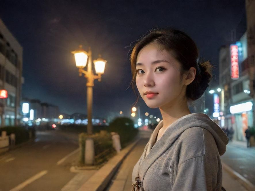 广州繁华夜市街景