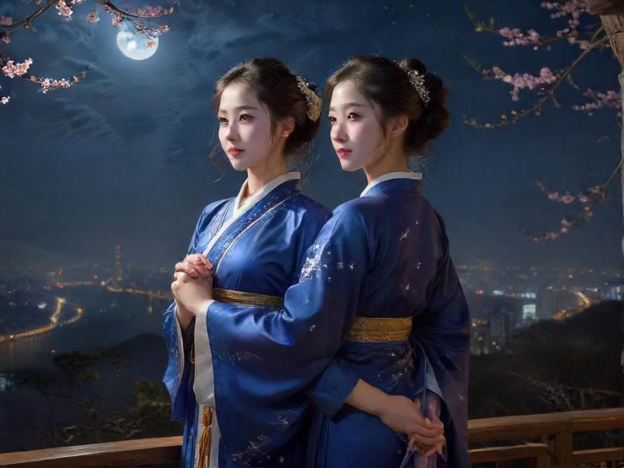 广州番禺某商业街夜景，霓虹闪烁