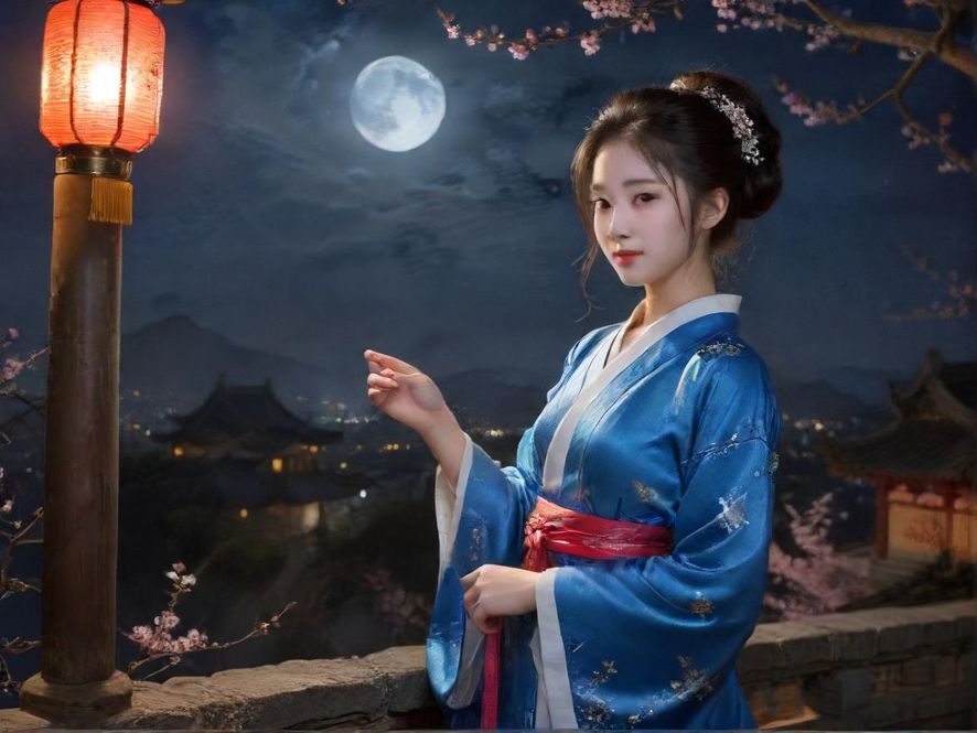广州市中心夜景，霓虹灯闪烁，街道上车水马龙，充满都市的神秘感。