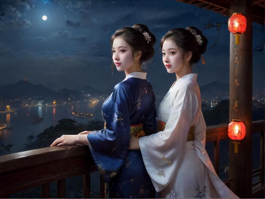 花社区qm会所入口，灯光璀璨，夜色迷人