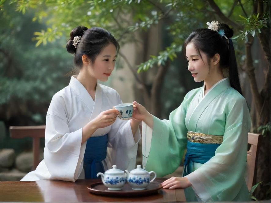 广州隐秘茶社的温馨内景