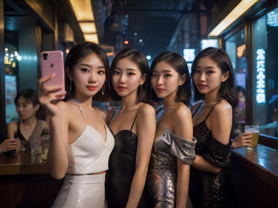 广州时尚酒吧夜生活场景