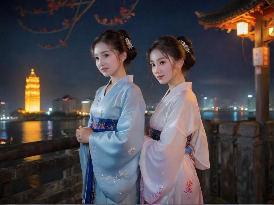 繁华都市的璀璨夜景