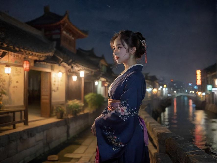 深圳夜景下的私密入口