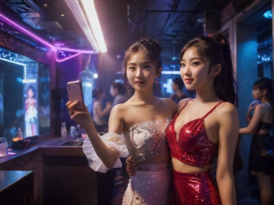东莞娱乐会所夜景氛围图