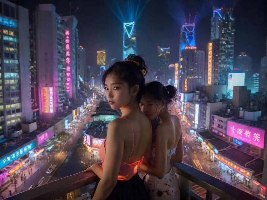 罗湖夜生活街头夜景