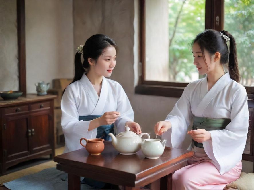 桑拿会所茶室放松场景