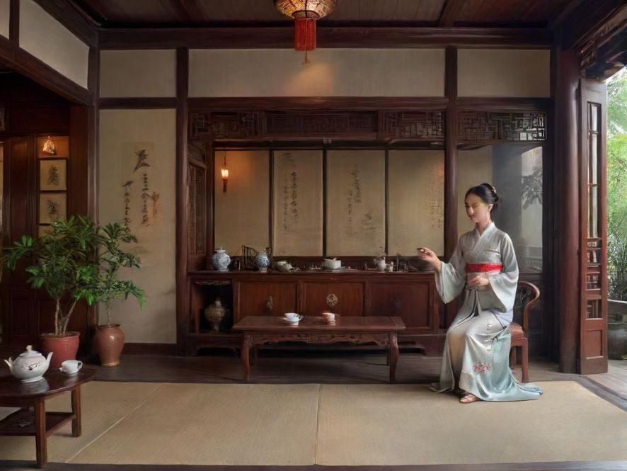 广州高端茶社茶艺表演现场