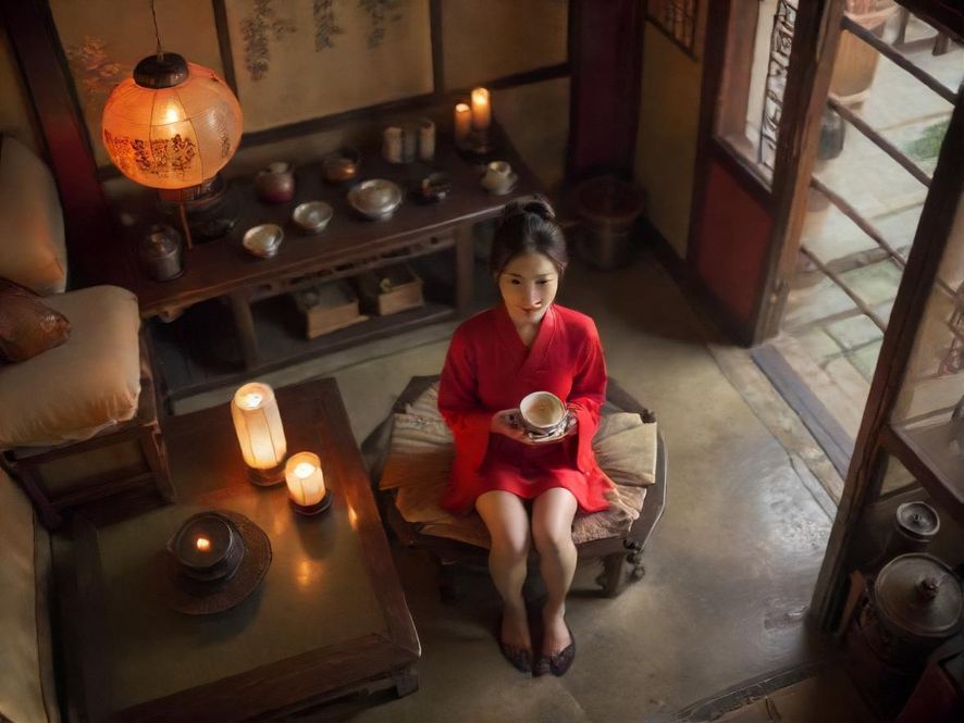 温馨茶室实景图