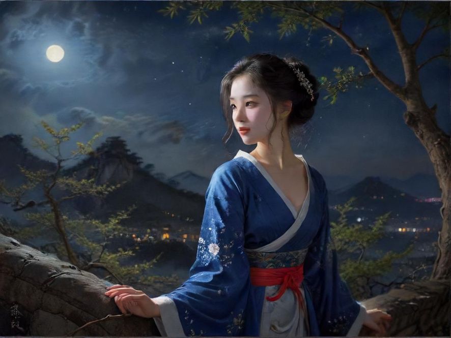 广州夜场街头夜景氛围