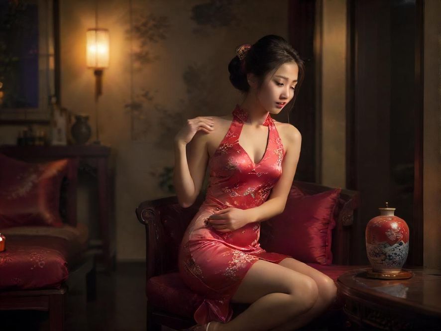 一间布置舒适、灯光柔和的休闲会所包间