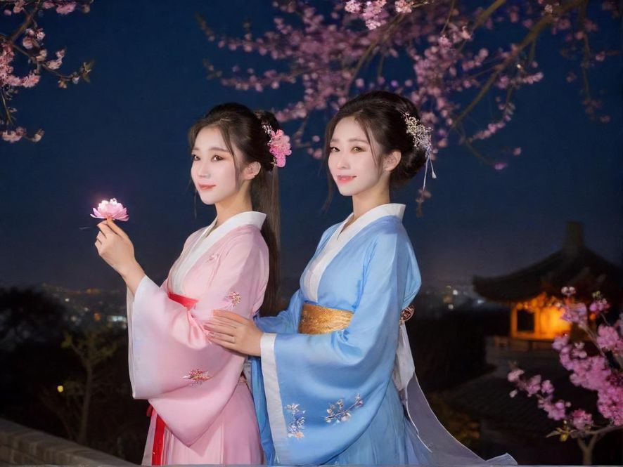 夜色中的神秘花园入口
