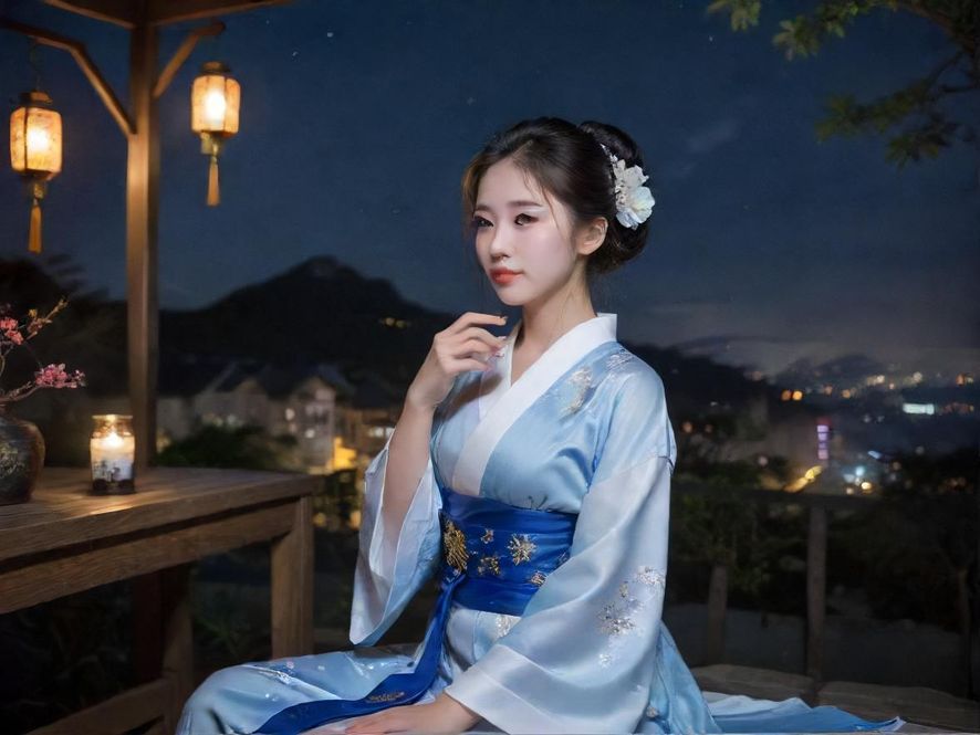 杭州夜场酒吧街夜景氛围图
