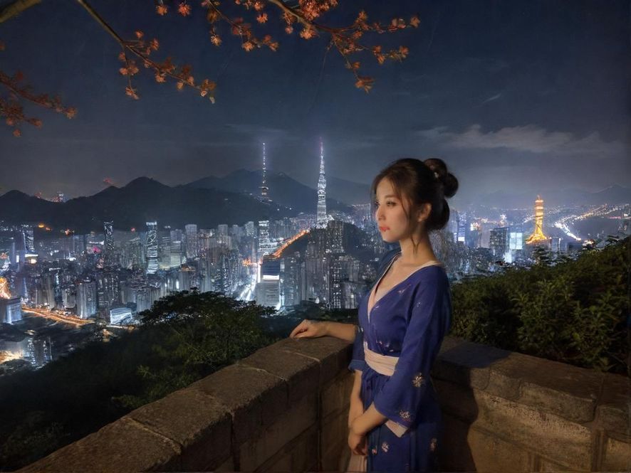 广州95会所霓虹灯光下的入口夜景