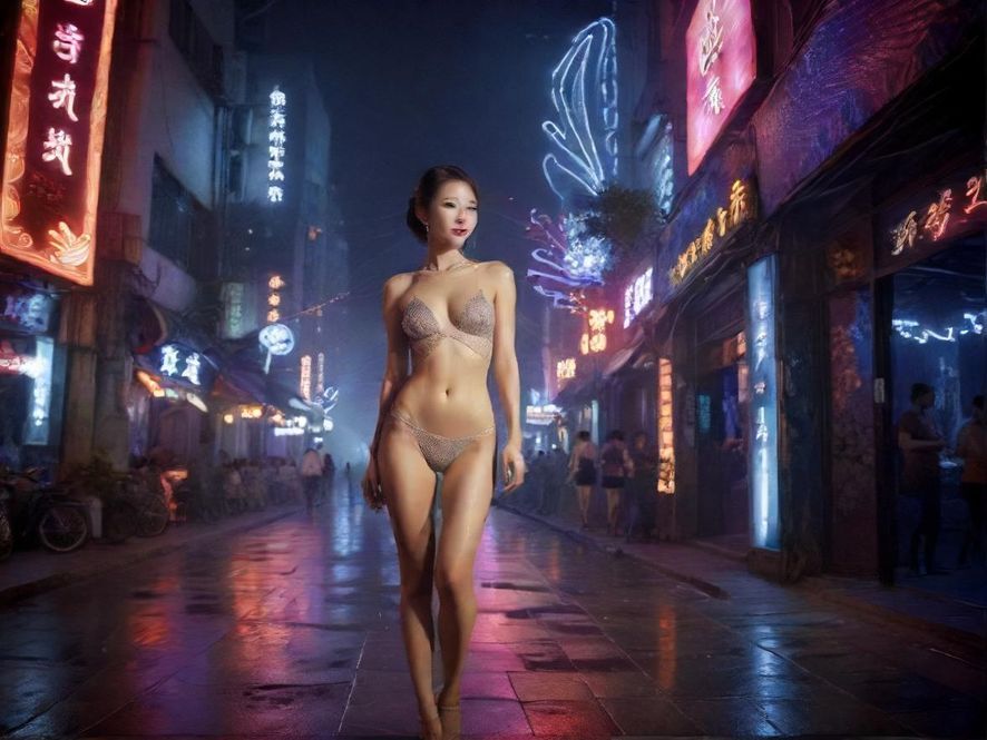 温州夜色下的会所外观