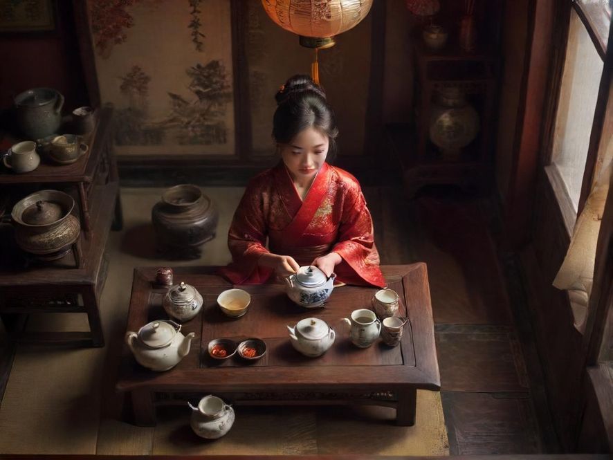 上海学生品茶茶室氛围图