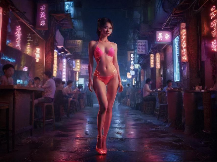广佛夜场会所夜景氛围图