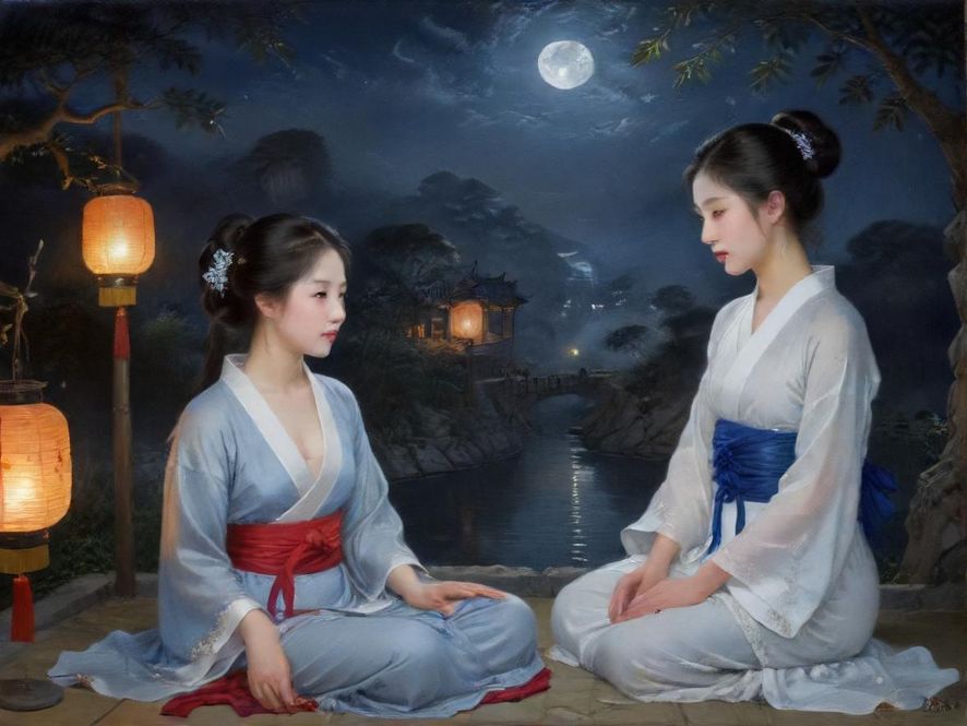 夜场会所一角，灯光迷离，氛围感十足