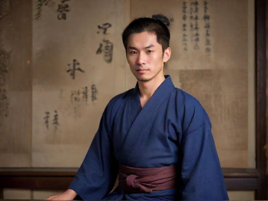 一个男人在现代桑拿房中放松,享受温暖的灯光