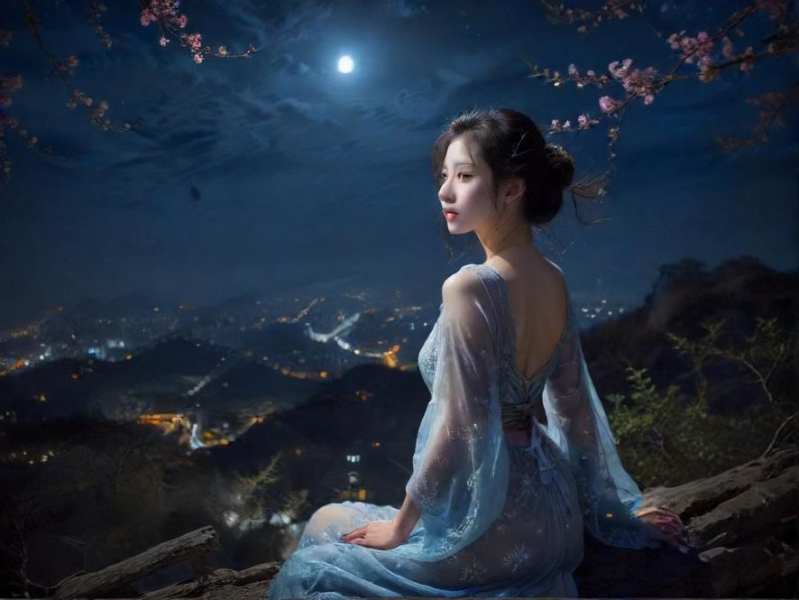 广州夜场娱乐区夜景灯光