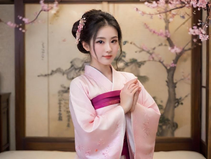 一位女性在温馨的卧室中放松身心,享受片刻宁静。