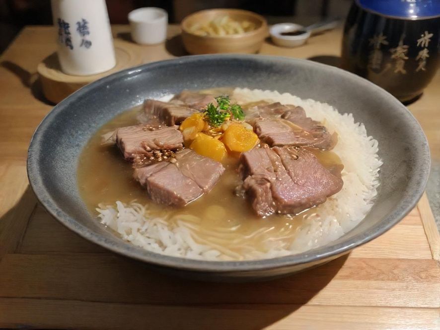 广深夜市美食摊位,热气腾腾的小吃,暖黄灯光下食客络绎不绝