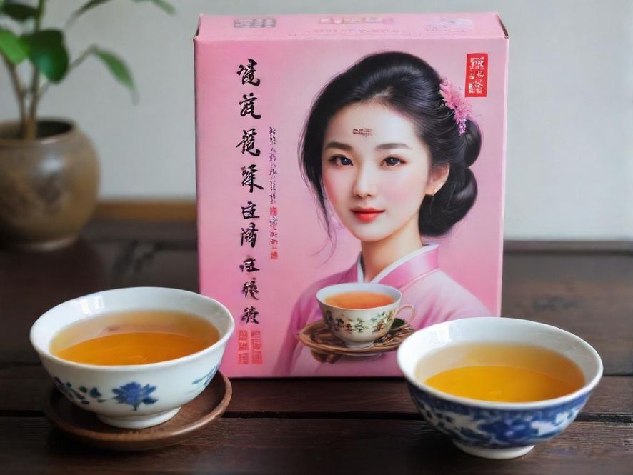 一位女士侧面特写,优雅地品尝香茗,背景是充满唯美意境的宁静茶园